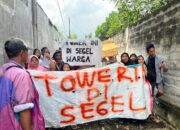 Tuntut Keselamatan, Warga Jembatan Kembar Ambil Tindakan Segel Tower Telkom