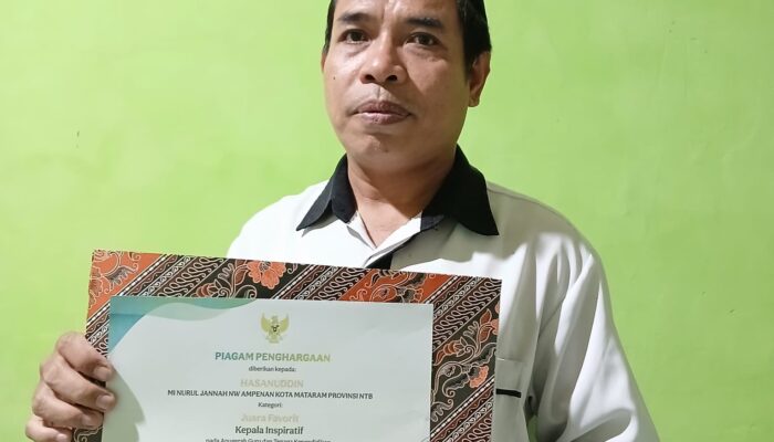 Kepala MI Nurul Jannah NWDI Ampenan Ukir Prestasi Sebagai Kepala Madrasah Inspiratif dari Kemenag RI